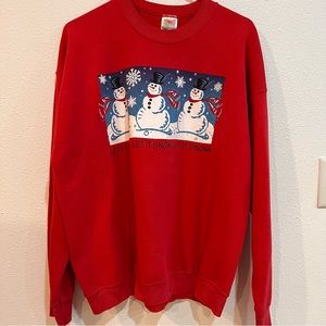 Vintage Fruit of the Loom Best snowman sweatshirt.